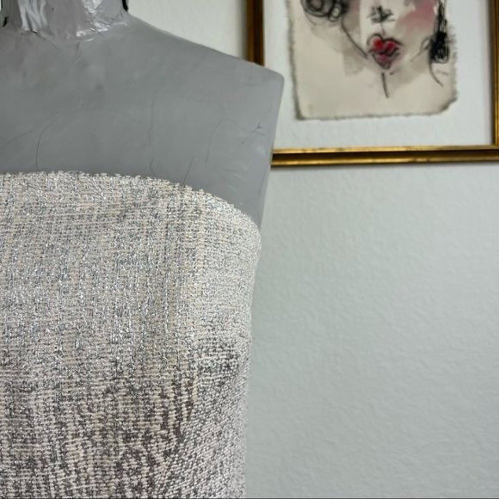 TED BAKER Langley Filippa Strapless Metallic Dress - Picture 4 of 14